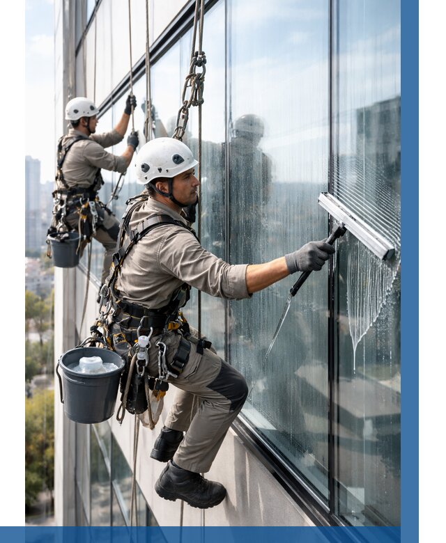 Мойка окон альпинистами в Ленинске-Кузнецком от 4599 р. | ВЫСОТНИК-Лнн
