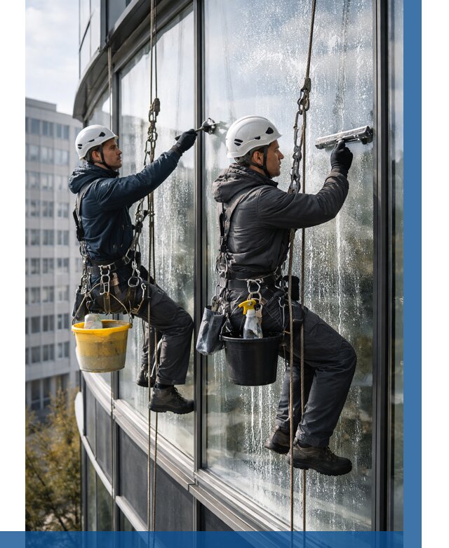 Мойка панорамных окон в Ленинске-Кузнецком от 358 р. заказать у ВЫСОТНИК-Лнн