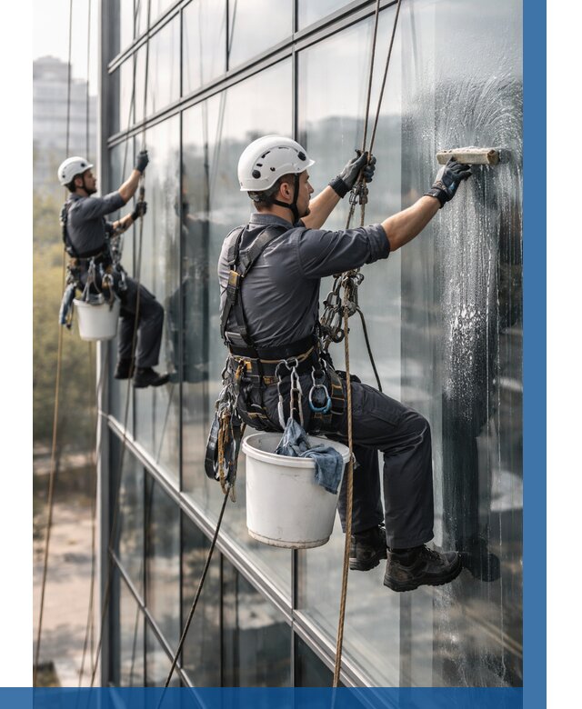 Мойка сплошного остекления в Ленинске-Кузнецком, заказать от 307 р.| ВЫСОТНИК-Лнн