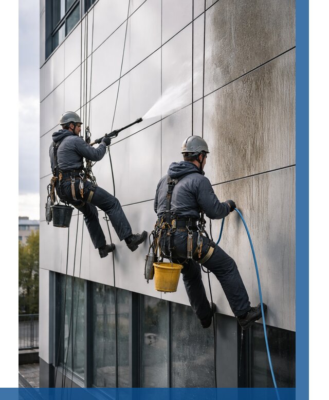 Мойка фасада из композита в Ленинске-Кузнецком по цене от 307 р. | ВЫСОТНИК-Лнн