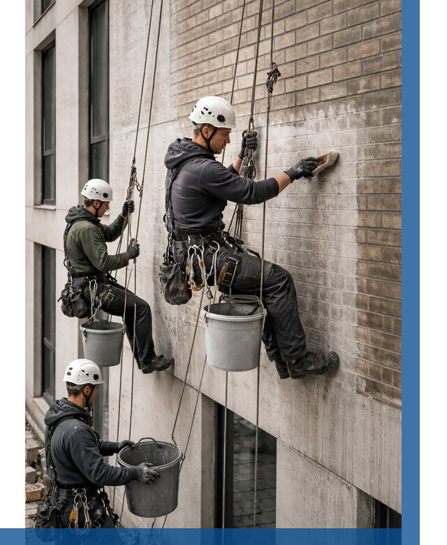 Удаление высолов с фасада в Ленинске-Кузнецком от 256 р. | ВЫСОТНИК-Лнн