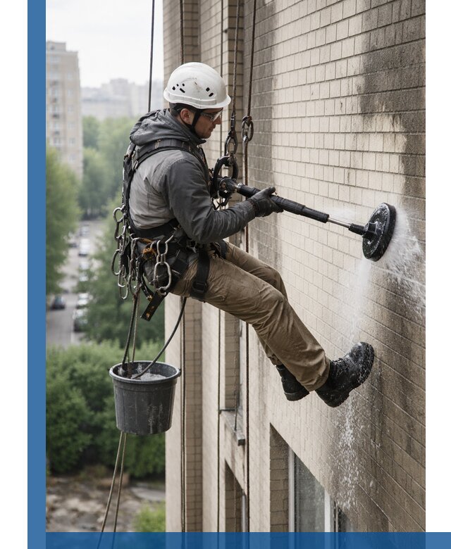 Очистка фасада от копоти в Ленинске-Кузнецком профессионально и безопасно