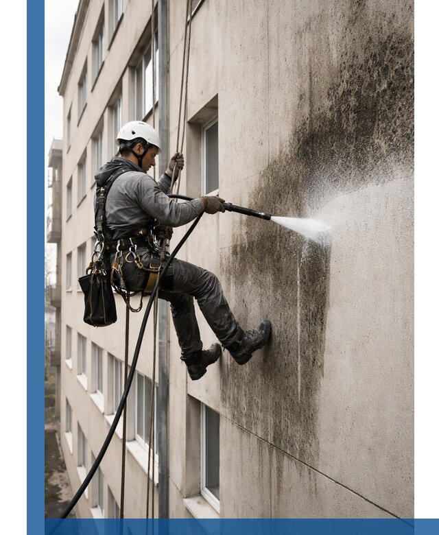 Профессиональная очистка фасадов от плесени в Ленинске-Кузнецком