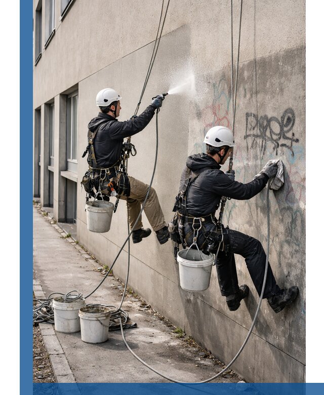 Антиграффити покрытие фасада с защитой от надписей в Ленинске-Кузнецком