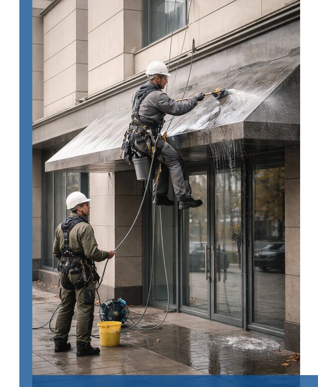 Профессиональная мойка козырьков и навесов в Ленинске-Кузнецком