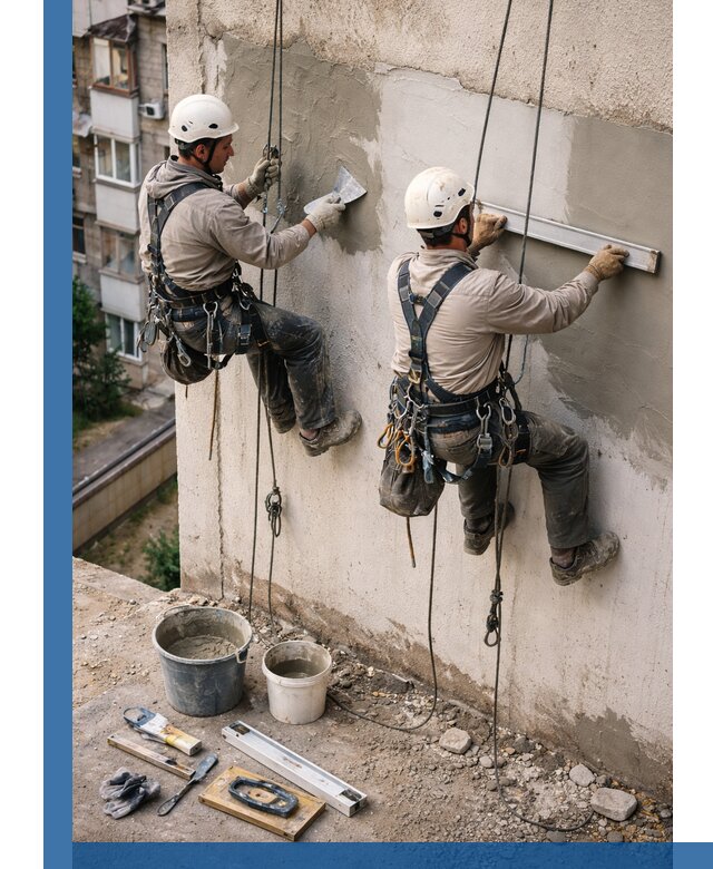 Комплексный ремонт штукатурного фасада с гарантией в Ленинске-Кузнецком