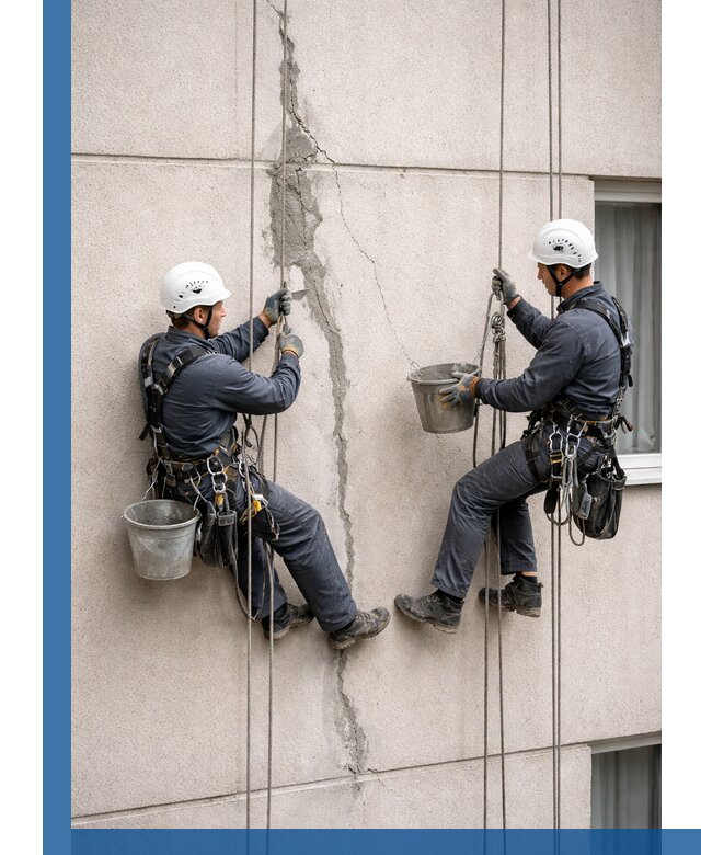 Заделка трещин на фасаде в Ленинске-Кузнецком с гарантийным ремонтом