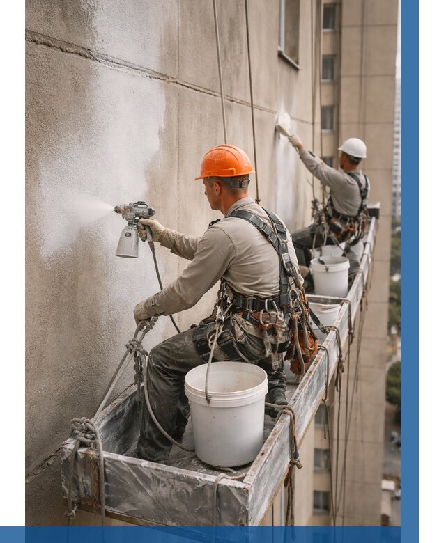 Грунтовка фасада на высоте в Ленинске-Кузнецком от 123 р. | ВЫСОТНИК-Лнн