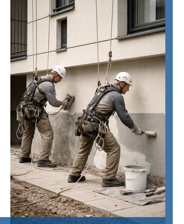 Окраска цоколя здания в Ленинске-Кузнецком от 460 р. под ключ | ВЫСОТНИК-Лнн