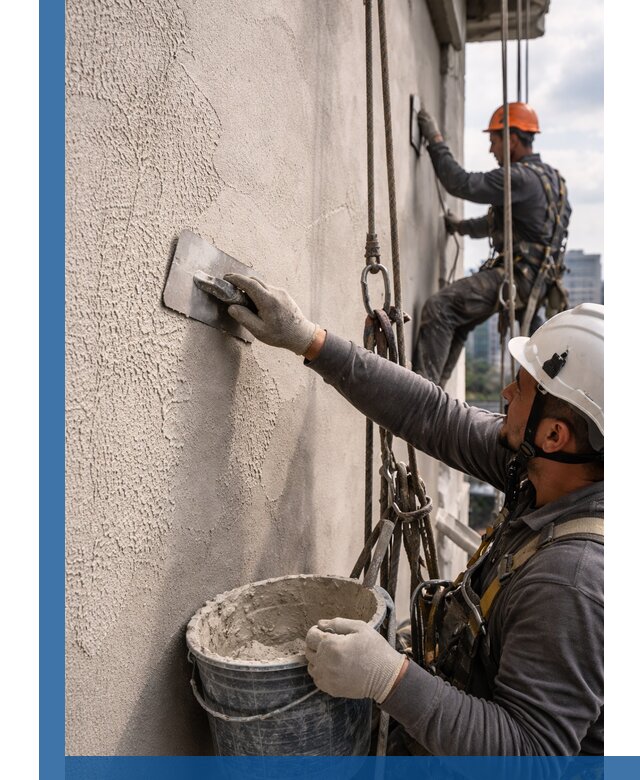 Декоративная штукатурка фасада с утеплением и защитой в Ленинске-Кузнецком