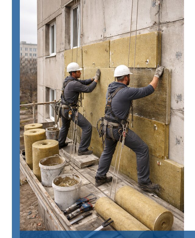 Утепление фасада минватой в Ленинске-Кузнецком под ключ с гарантией