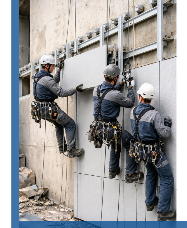 Монтаж вентилируемого фасада в Ленинске-Кузнецком под ключ с гарантией качества