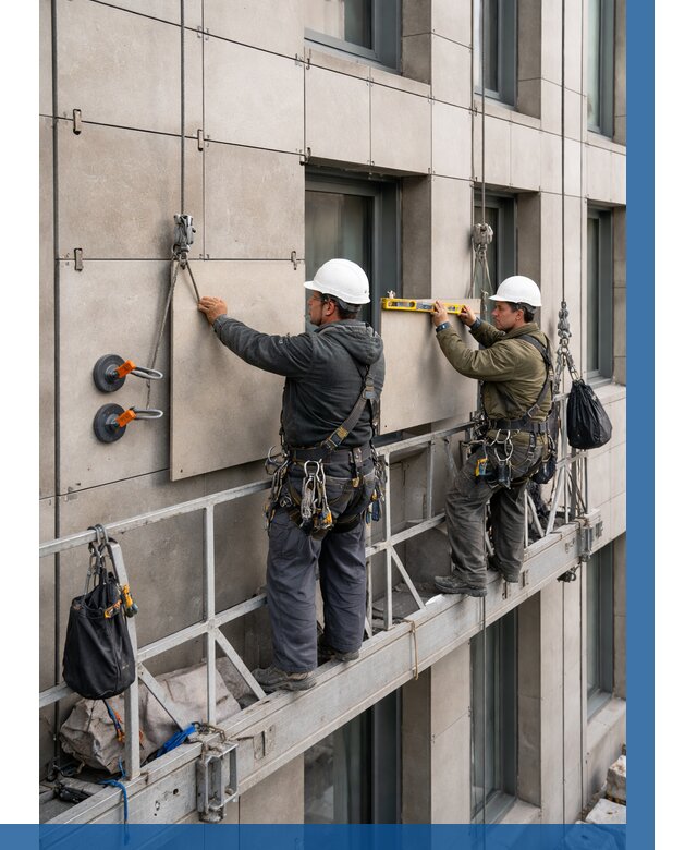 Монтаж керамогранита на фасад в Ленинске-Кузнецком от 2555 р. | ВЫСОТНИК-Лнн