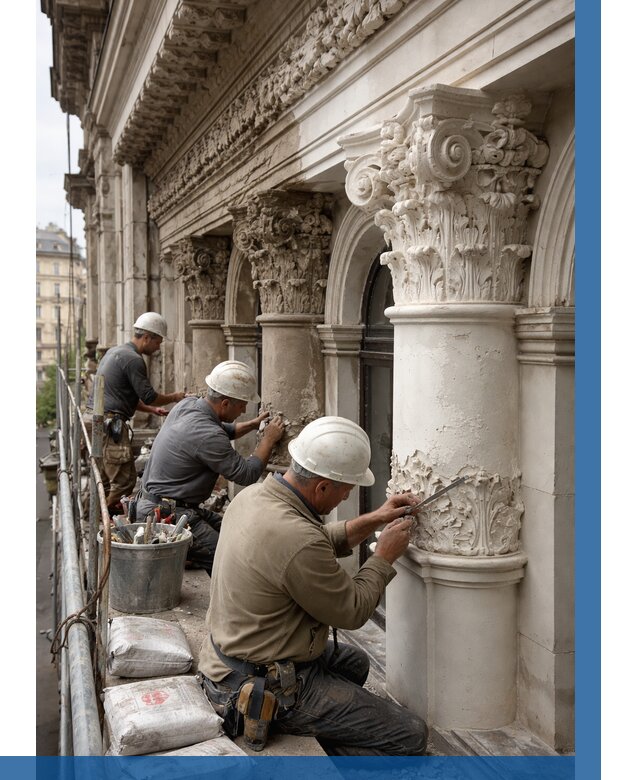 Реставрация фасадной лепнины в Ленинске-Кузнецком от 2555 р. | ВЫСОТНИК-Лнн