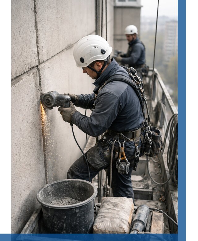 Штробление межпанельных швов в Ленинске-Кузнецком от 1227 р. | ВЫСОТНИК-Лнн