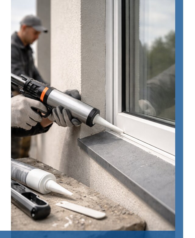 Герметизация монтажных швов окон в Ленинске-Кузнецком от 664 р. | ВЫСОТНИК-Лнн