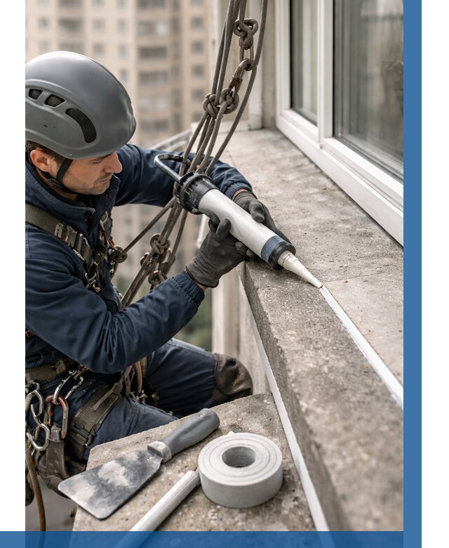 Герметизация балконного козырька в Ленинске-Кузнецком от 4599 р. | ВЫСОТНИК-Лнн