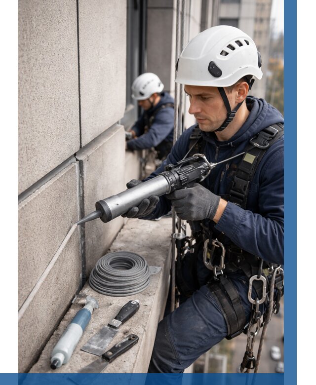 Герметизация деформационных швов фасада в Ленинске-Кузнецком от 715 | ВЫСОТНИК-Лнн