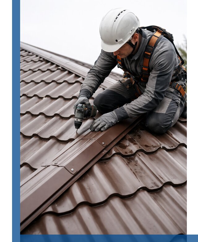 Ремонт металлочерепицы на крыше в Ленинске-Кузнецком профессионально