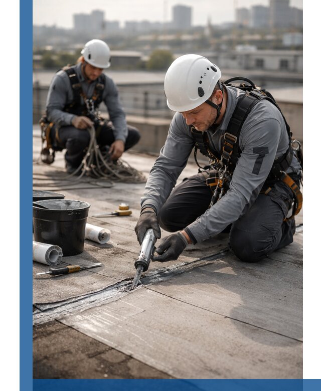 Аварийное и капитальное устранение протечек кровли в Ленинске-Кузнецком