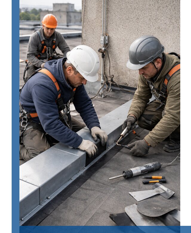 Ремонт кровельных примыканий в Ленинске-Кузнецком профессионально