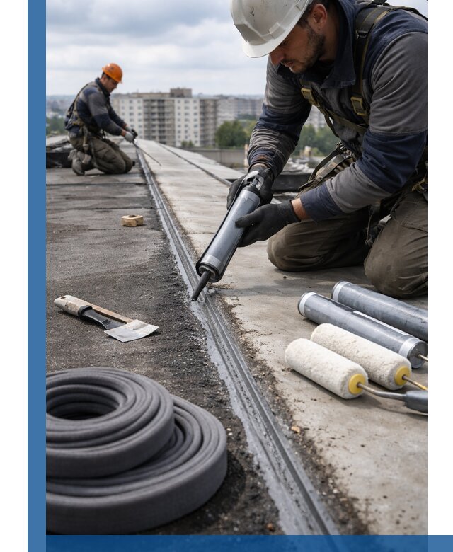 Герметизация швов кровли в Ленинске-Кузнецком с гарантией герметичности
