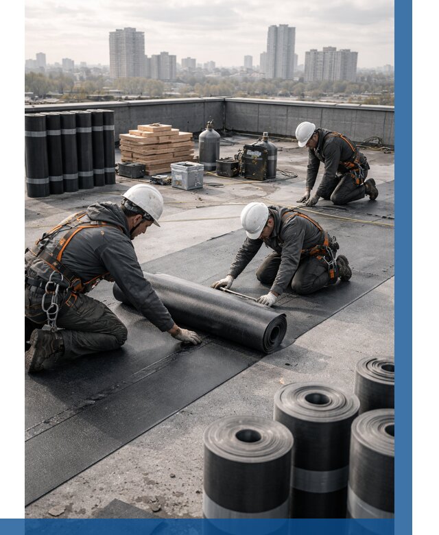 Монтаж мягкой кровли под ключ в Ленинске-Кузнецком от 460 р. | ВЫСОТНИК-Лнн