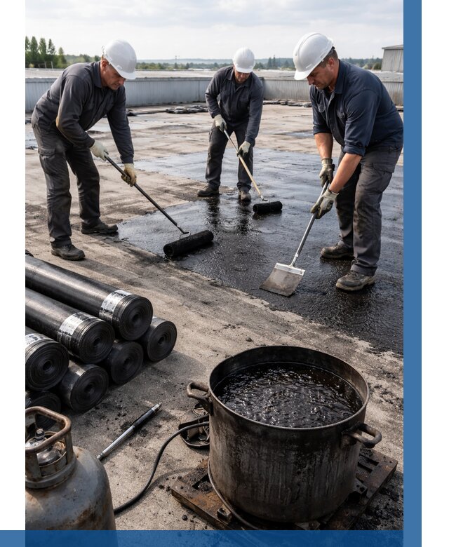 Гидроизоляция кровли мастикой в Ленинске-Кузнецком от 613 р. | ВЫСОТНИК-Лнн