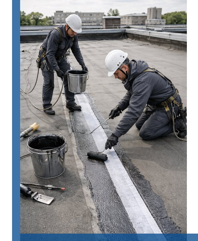 Гидроизоляция кровли мастикой в Ленинске-Кузнецком надежная защита