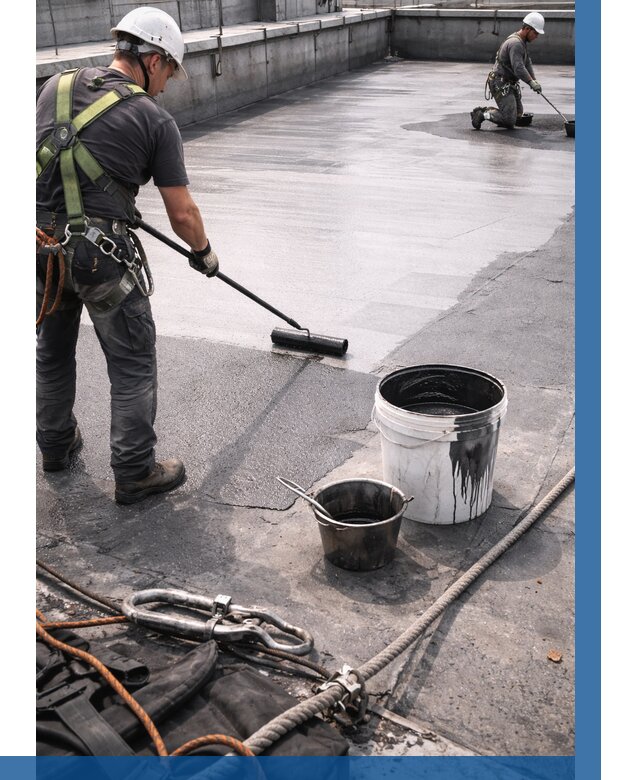 Гидроизоляция кровли жидкой резиной в Ленинске-Кузнецком от 511 р. | ВЫСОТНИК-Лнн