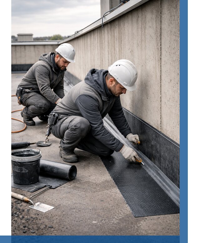 Гидроизоляция примыканий на кровле в Ленинске-Кузнецком от 920 р. | ВЫСОТНИК-Лнн