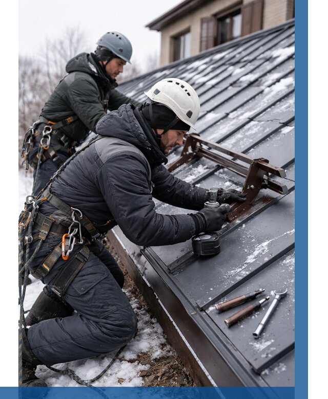 Монтаж снегозадержателей в Ленинске-Кузнецком от 460 р. | ВЫСОТНИК-Лнн