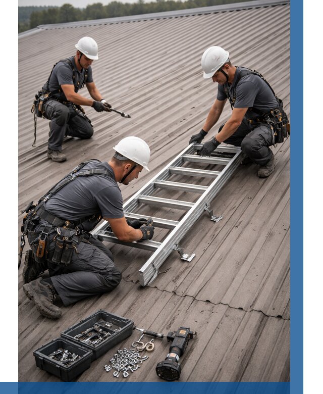 Монтаж кровельной лестницы в Ленинске-Кузнецком от 4599 р. | ВЫСОТНИК-Лнн