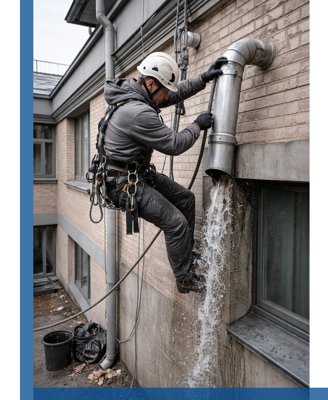 Профессиональная прочистка водосточных труб в Ленинске-Кузнецком с гарантией