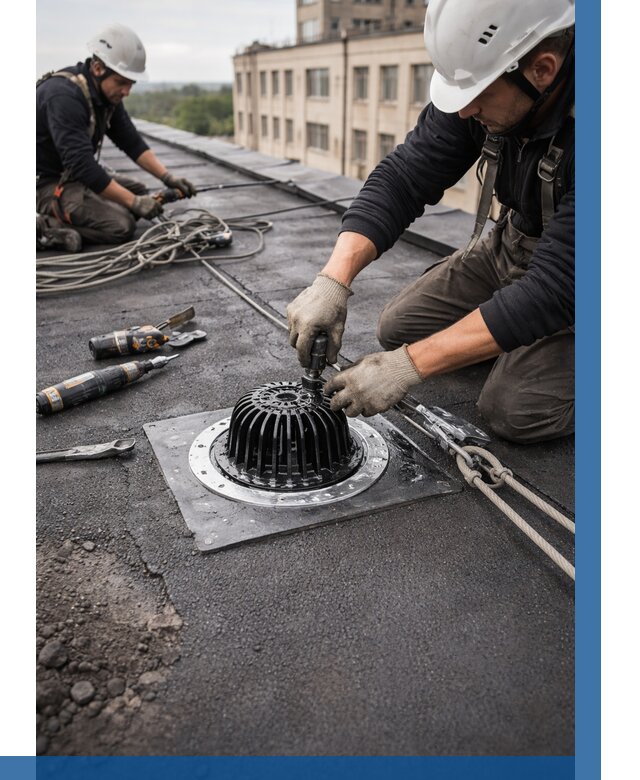 Установка водосточных воронок в Ленинске-Кузнецком цена от 3577 р. | ВЫСОТНИК-Лнн