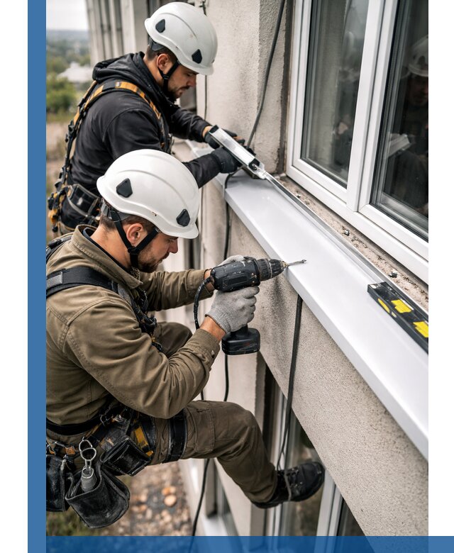 Профессиональный монтаж оконных отливов и отведения воды в Ленинске-Кузнецком