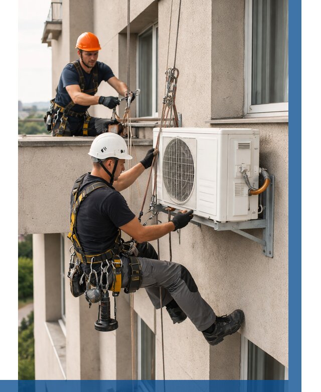 Монтаж внешнего блока кондиционера в Ленинске-Кузнецком от 6644 р. | ВЫСОТНИК-Лнн