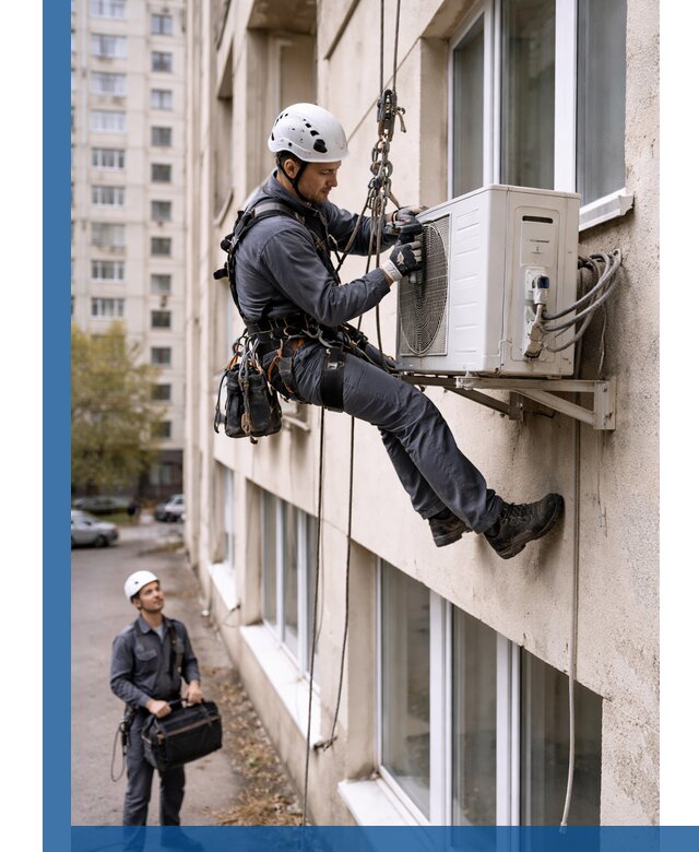 Демонтаж внешнего блока кондиционера в Ленинске-Кузнецком профессионально