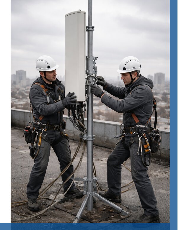 Монтаж антенн связи на крыше в Ленинске-Кузнецком от 8688 р. | ВЫСОТНИК-Лнн