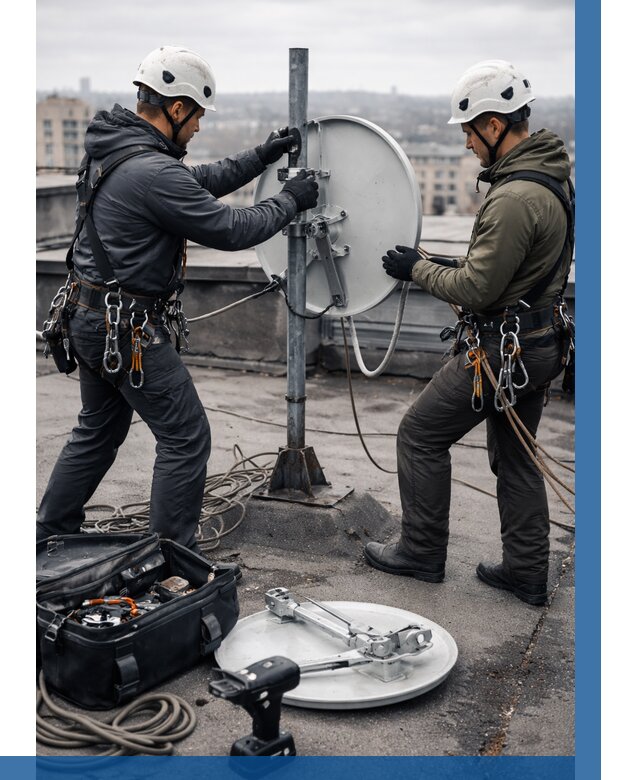 Демонтаж антенн на крыше в Ленинске-Кузнецком от 4599 р. | ВЫСОТНИК-Лнн