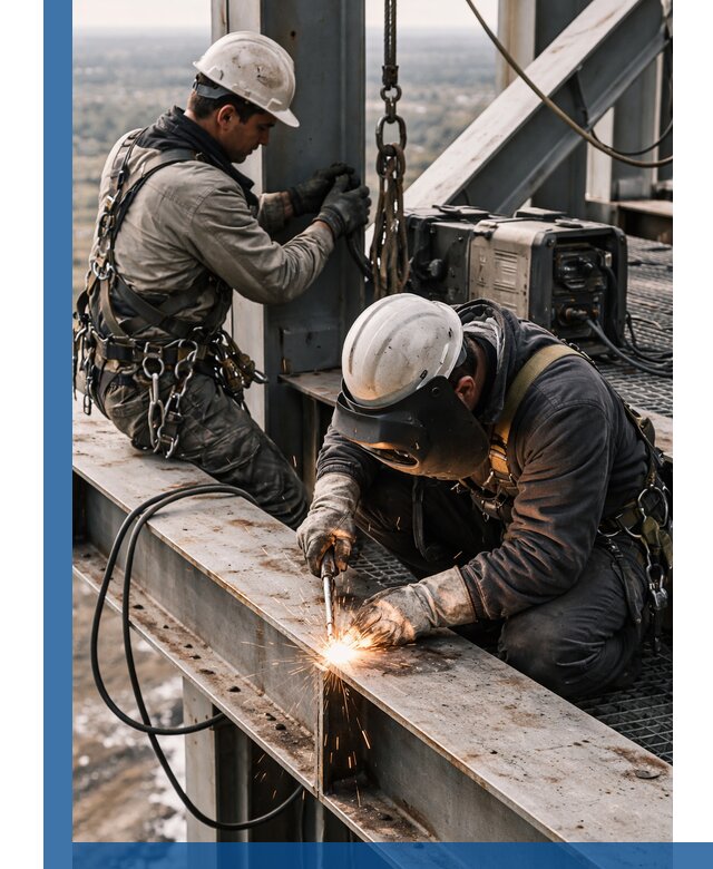 Высотные сварочные работы в Ленинске-Кузнецком для промышленных объектов