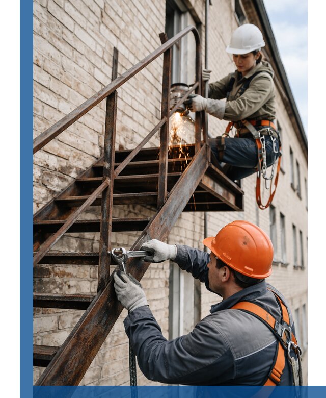 Ремонт и восстановление пожарных лестниц с выездом в Ленинске-Кузнецком