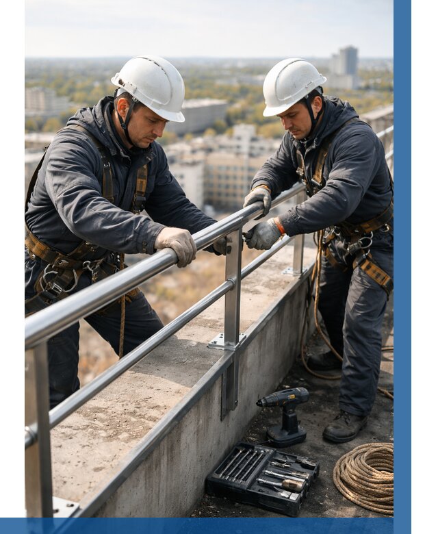 Монтаж перил на высоте в Ленинске-Кузнецком от 2555 р. | ВЫСОТНИК-Лнн