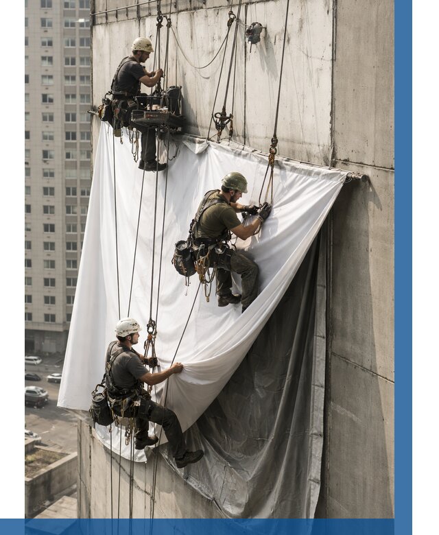 Замена баннерного полотна в Ленинске-Кузнецком от 6644 р. | ВЫСОТНИК-Лнн—заказать