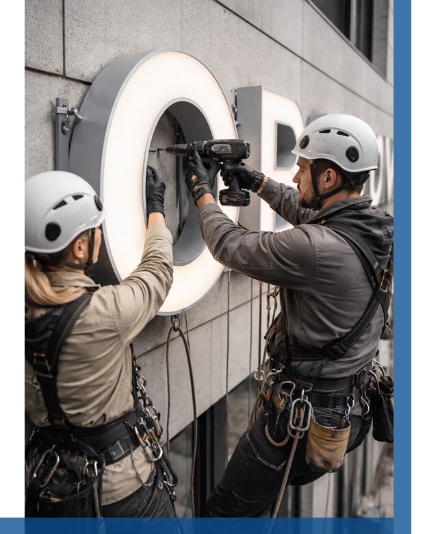 Монтаж световых букв в Ленинске-Кузнецком от 3066 р. под ключ ВЫСОТНИК-Лнн