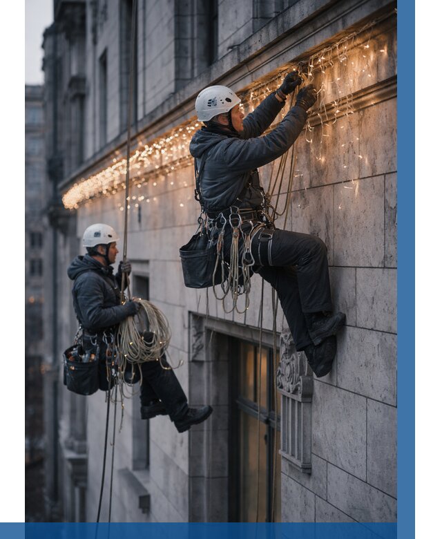 Монтаж новогодней иллюминации в Ленинске-Кузнецком от 8688 р. | ВЫСОТНИК-Лнн