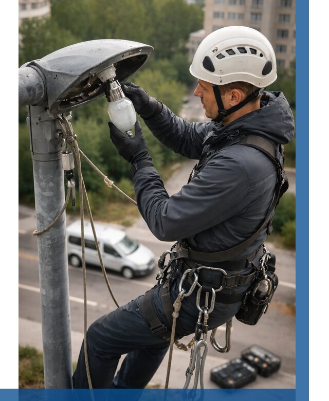 Замена ламп на высоте в Ленинске-Кузнецком от 2555 р. | ВЫСОТНИК-Лнн