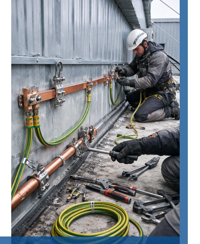 Монтаж заземления здания в Ленинске-Кузнецком от 25553 р. | ВЫСОТНИК-Лнн