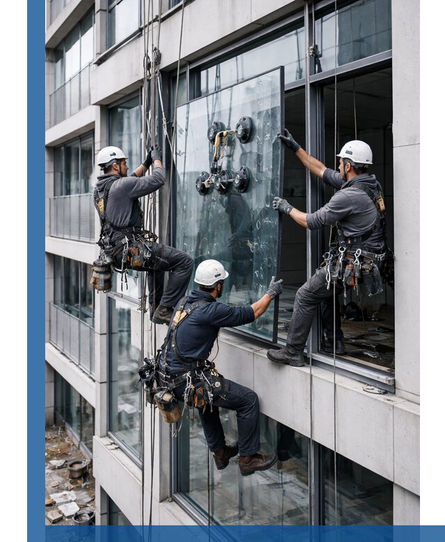 Фасадное остекление и монтаж витражей зданий в Ленинске-Кузнецком под ключ