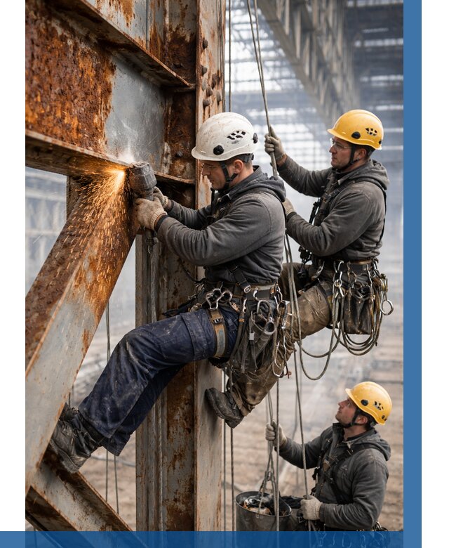 Зачистка металла от ржавчины в Ленинске-Кузнецком от 358 р. | ВЫСОТНИК-Лнн